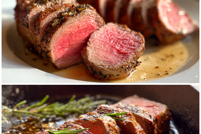 Cooking process for Herb Garlic Beef Tenderloin