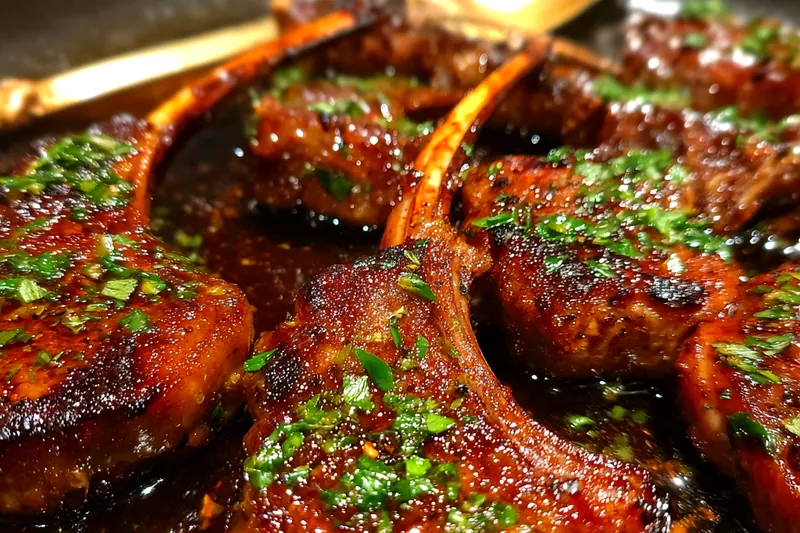 Fresh ingredients for Herb Glazed Lamb Chops