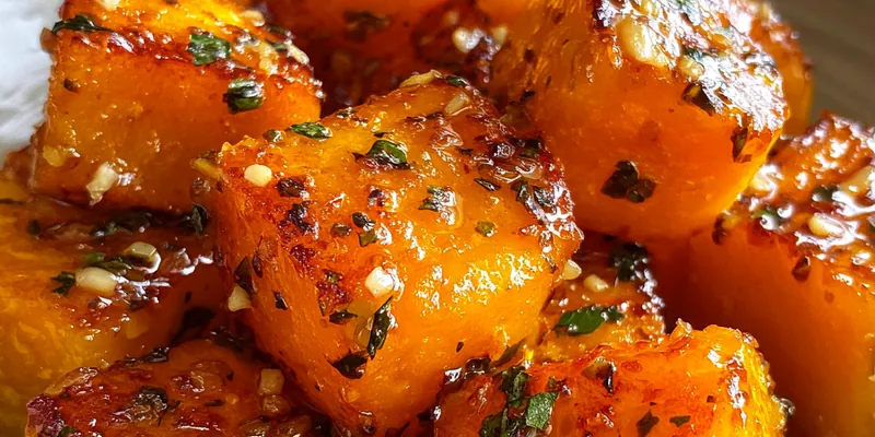 Delicious Herb Glazed Sweet Potatoes served on a plate