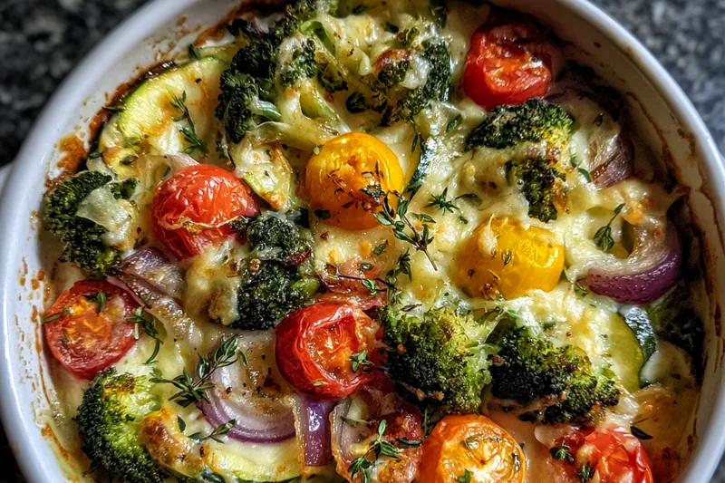 Fresh ingredients for High Protein Veggie Bake