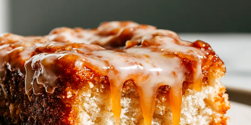 Golden brown homemade glazed donuts arranged on a dark baking sheet, each topped with glossy white vanilla glaze that drips down the sides, photographed from above on a marble counter with natural lighting highlighting the texture