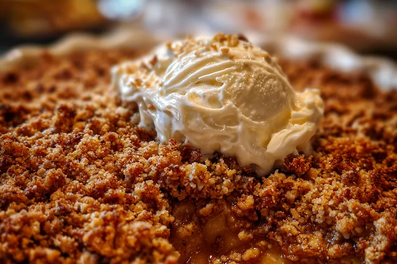 Baking apple crisp in the oven