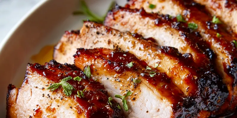 Honey Garlic Glazed Pork Tenderloin