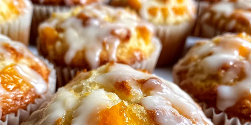 Delicious Honey Peach Cupcakes Delight served on a plate