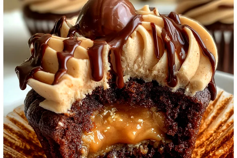 Fresh ingredients for Indulgent Chocolate Caramel Cupcakes