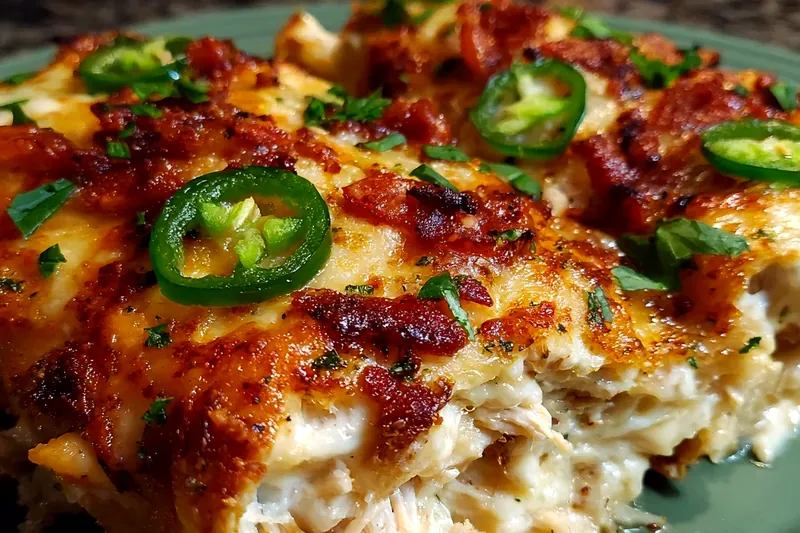 Step-by-step photos showing the assembly of jalapeño popper enchiladas, from mixing filling to rolling tortillas