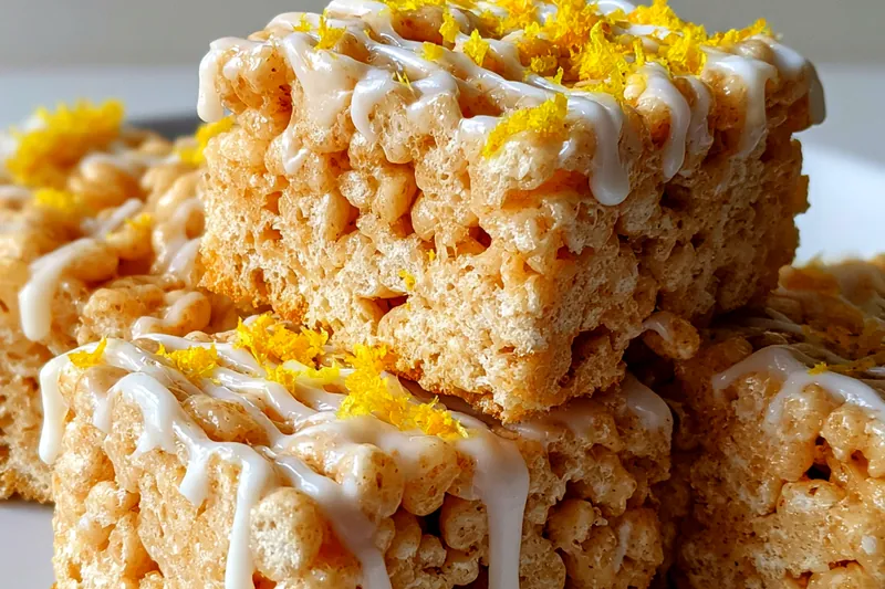 Cooking process for Lemon Glazed Crispy Treats