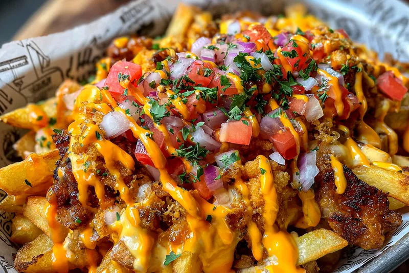 Cooking process for Loaded Cheesy Fries Extravaganza