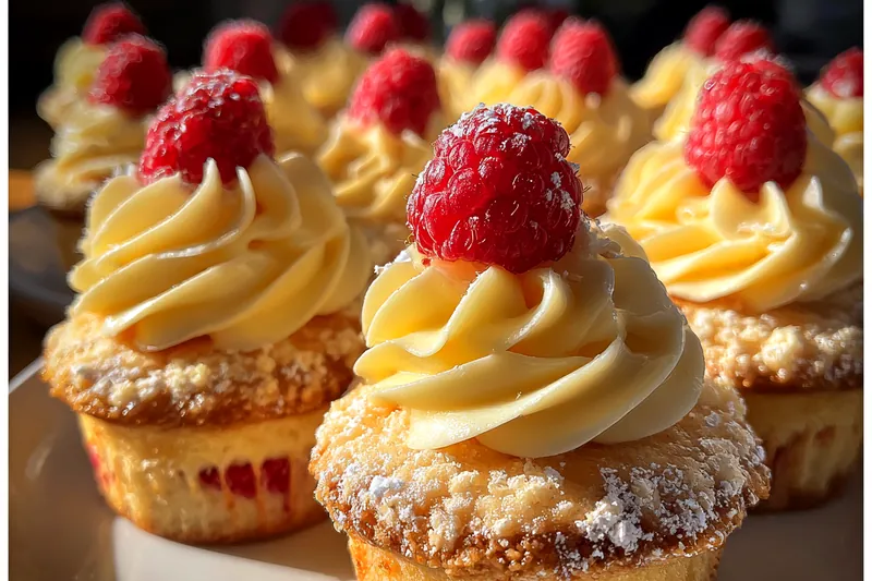 Fresh ingredients for Luscious Raspberry Lemon Cupcakes