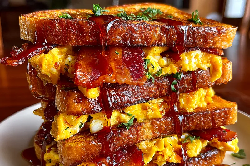 Fresh ingredients for Maple Bacon Breakfast Sandwich