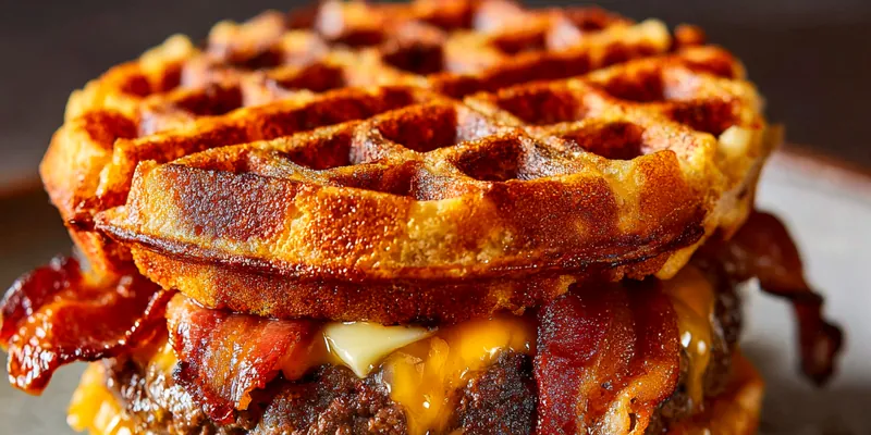 Maple Bacon Waffle Burger