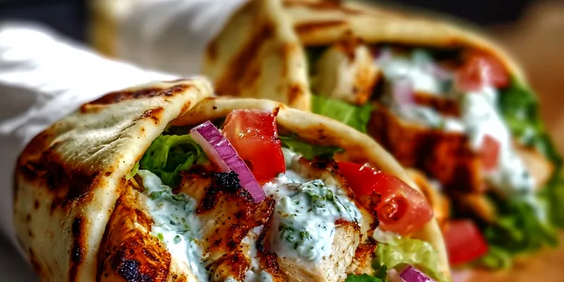Mediterranean Chicken Gyros Wrapped
