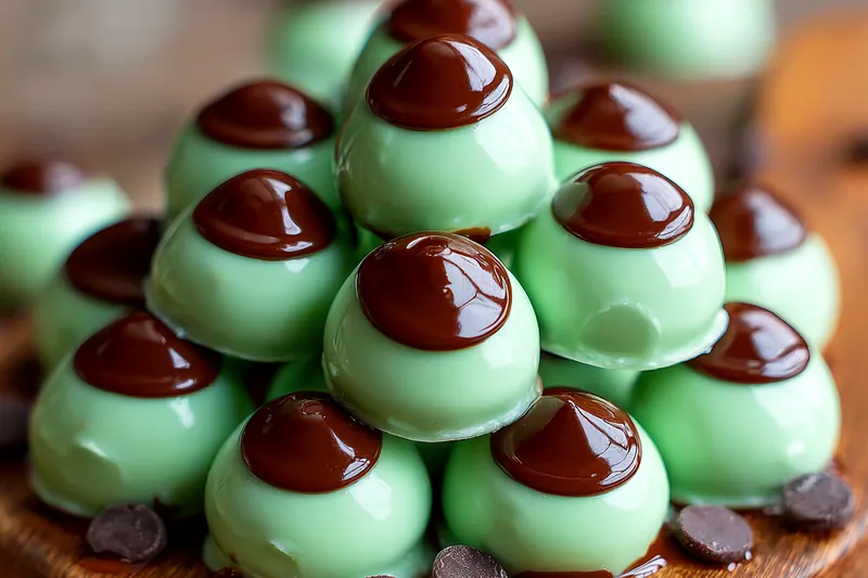 Cooking process for Mint Chocolate Cream Bites