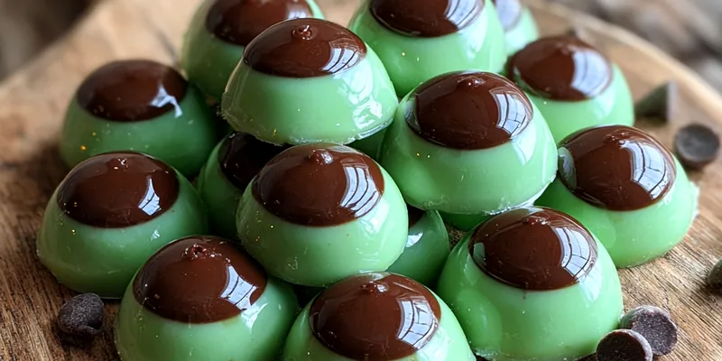 Delicious Mint Chocolate Cream Bites served on a plate