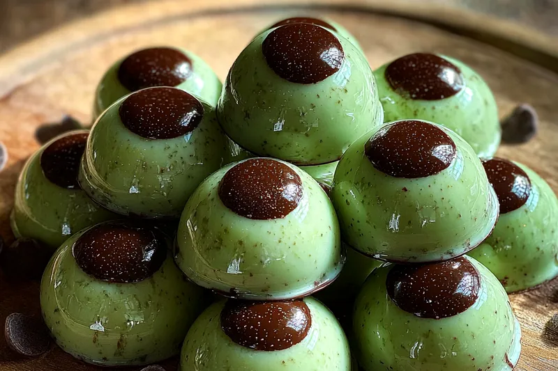 Fresh ingredients for Mint Chocolate Cream Bites
