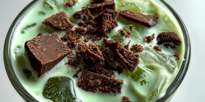 Delicious Minty Oreo Milkshake Delight served on a plate