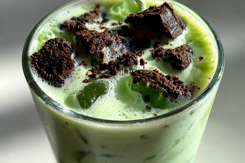 Fresh ingredients for Minty Oreo Milkshake Delight