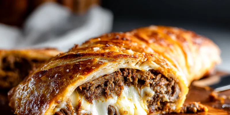 Mozzarella Cheese Steak Stromboli