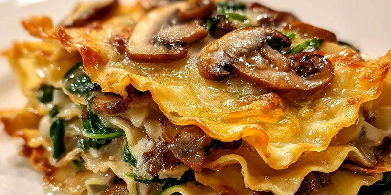 Mushroom Spinach Layer Bake