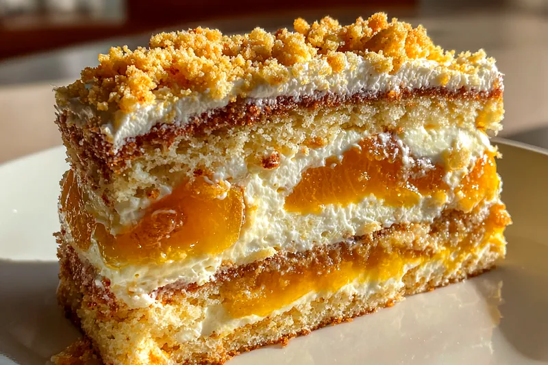 Fresh ingredients for Peach Cream Layered Delight