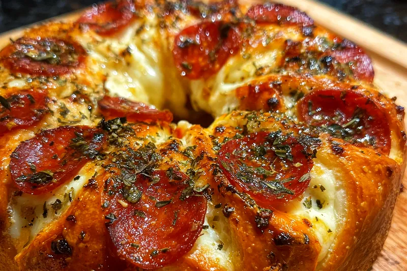 Fresh ingredients for Pepperoni Cheese Spiral Bread