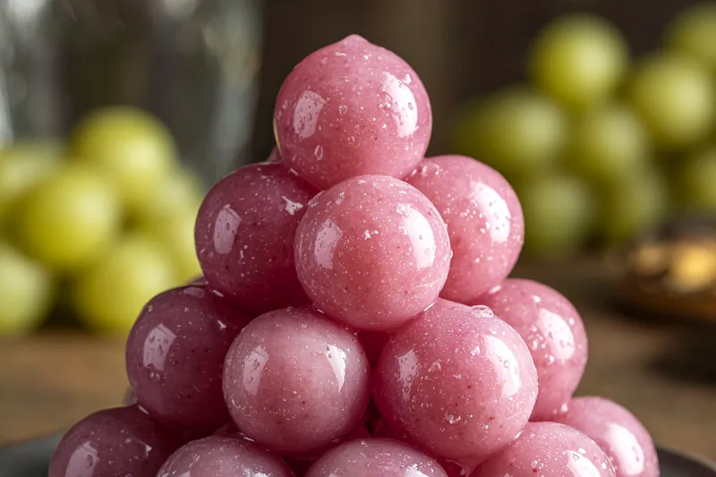 Cooking process for Pink Sugary Grapes Delight