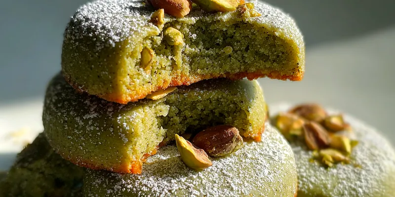 Delicious Pistachio Sugar Cookies Delight served on a plate