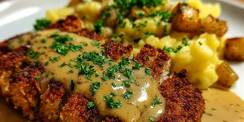 Crispy Pork Schnitzel with Rich Dijon Gravy - Restaurant-Quality German Classic