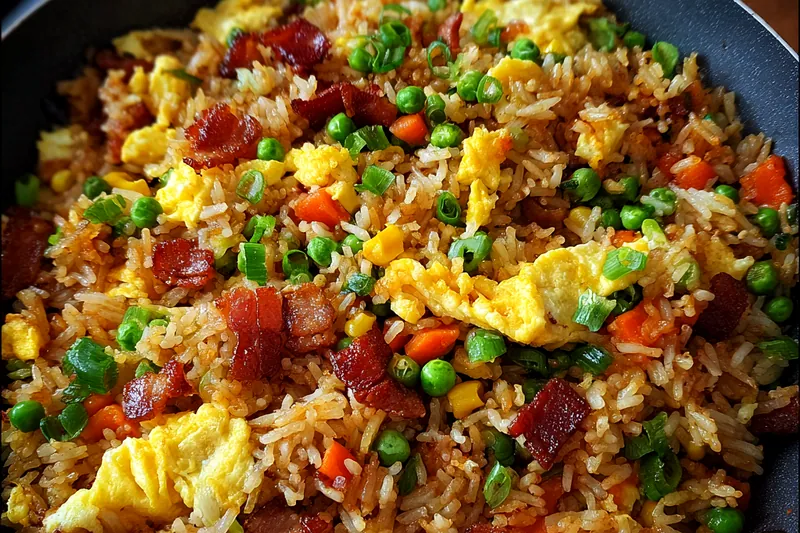 Fresh ingredients for Quick Breakfast Fried Rice