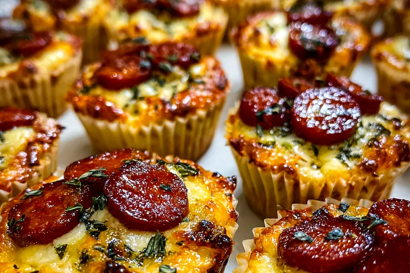 Fresh ingredients for Quick Savory Muffin Bites