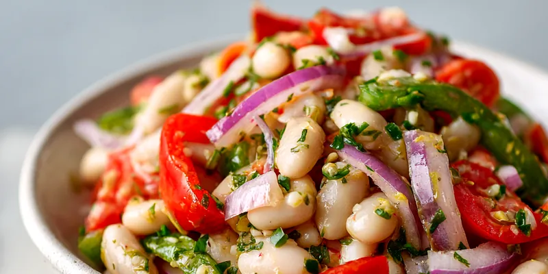 Quick White Bean Salad with Fresh Vegetables