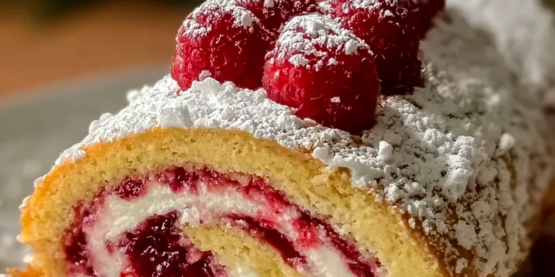 Raspberry Swirl Christmas Roll