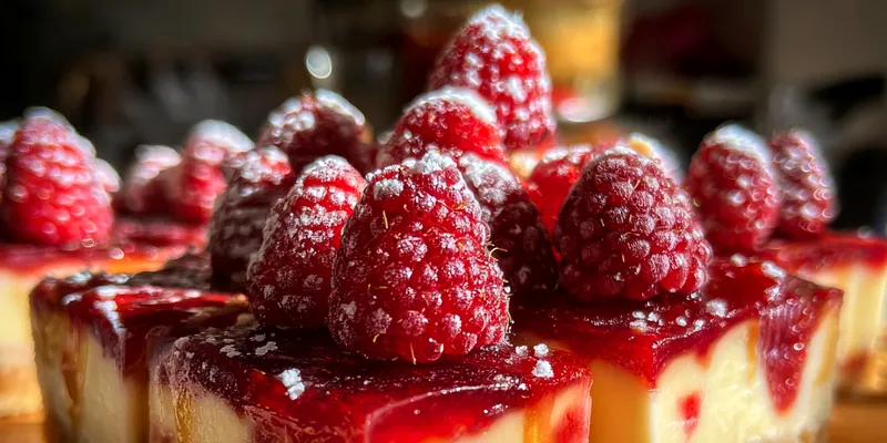Delicious Raspberry Velvet Cheesecake Bars served on a plate