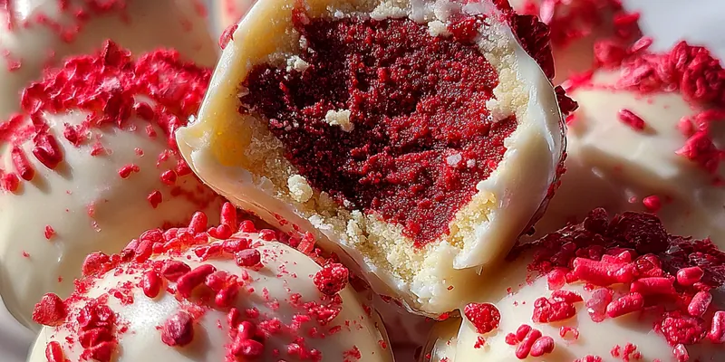 Delicious Red Velvet Cake Balls served on a plate