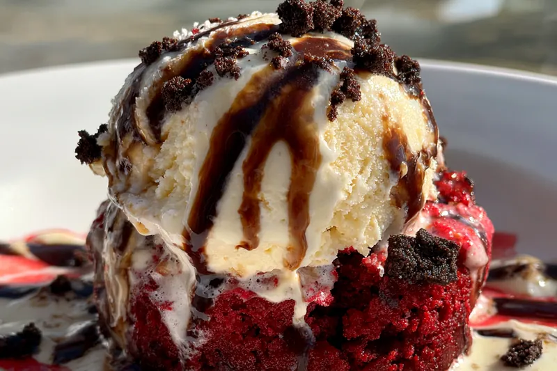 Fresh ingredients for Red Velvet Lava Cake Treat