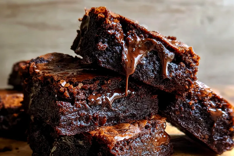 Fresh ingredients for Rich Fudgy Chocolate Squares