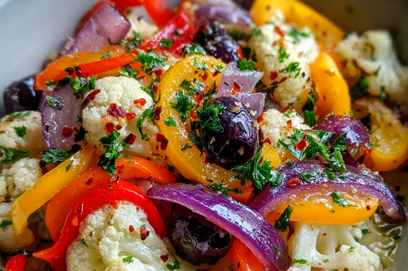 Cooking process for Roasted Vegetable Medley