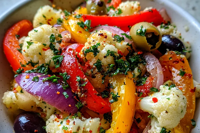 Fresh ingredients for Roasted Vegetable Medley
