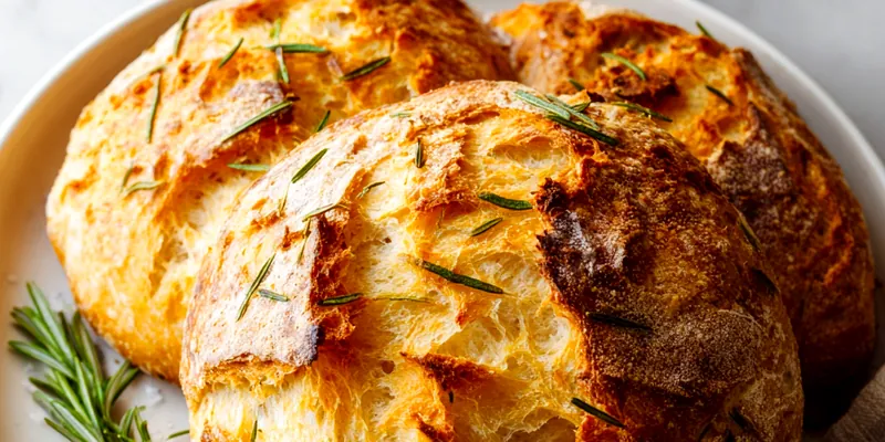 Rosemary Garlic No-Knead Artisan Bread