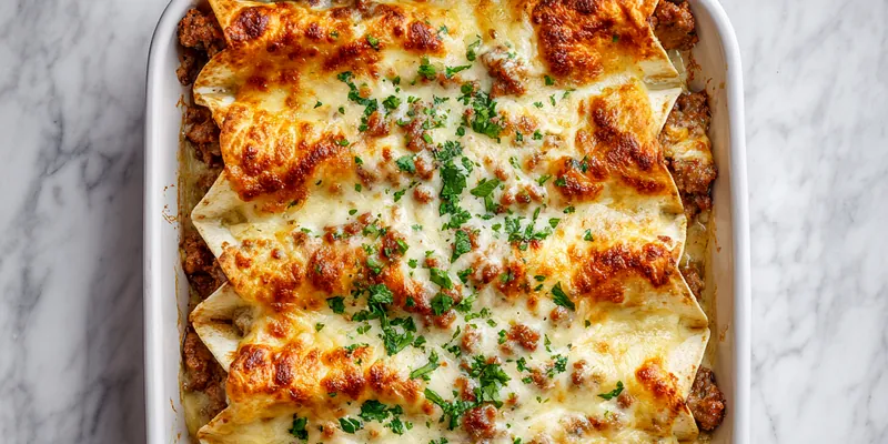 Sausage Gravy Breakfast Enchiladas