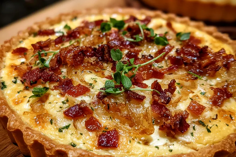 Fresh ingredients for Savory Bacon Onion Tart