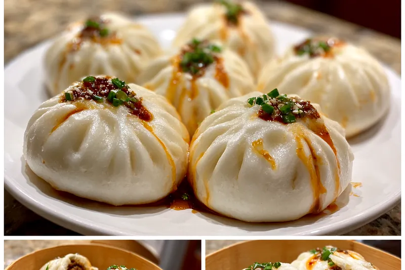 Fresh ingredients for Savory Beef Bao Buns