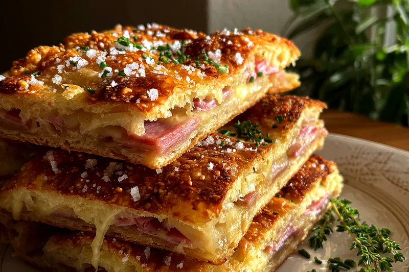 Cooking process for Savory Cheese Puff Pastry