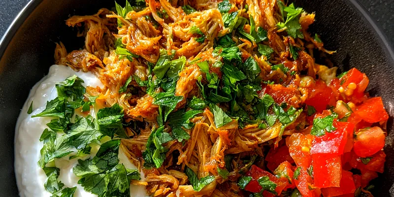 Delicious Savory Chicken Shawarma Bowl served on a plate