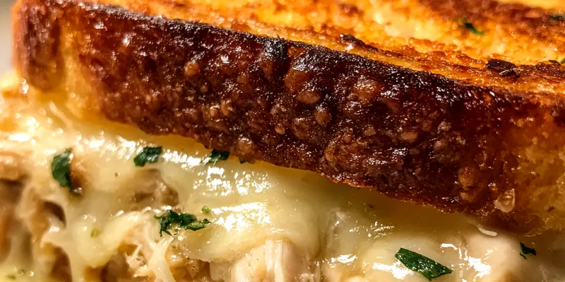 Delicious Savory Garlic Chicken Sandwich served on a plate