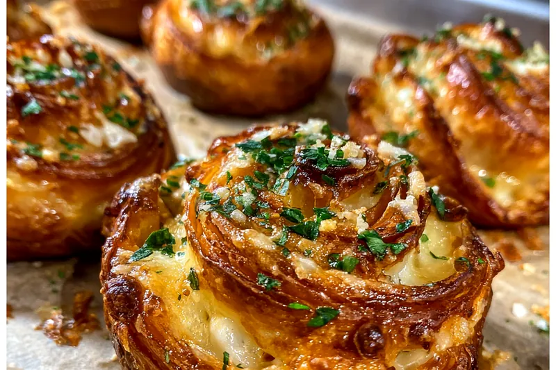 Cooking process for Savory Herb Cheese Swirls