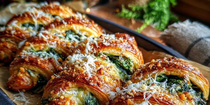 Savory Spinach Cheese Twists