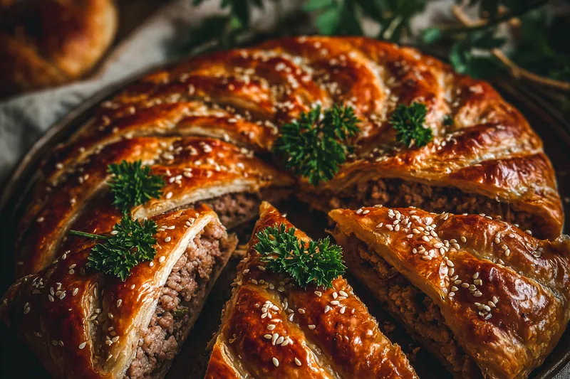 Cooking process for Savory Spiral Pastry Delight