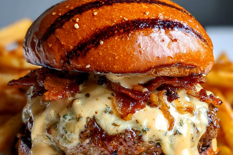 Fresh ingredients for Smoky Bacon Burger Delight