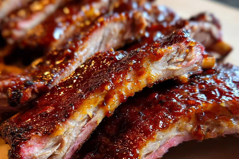 Fresh ingredients for Smoky Glazed BBQ Ribs